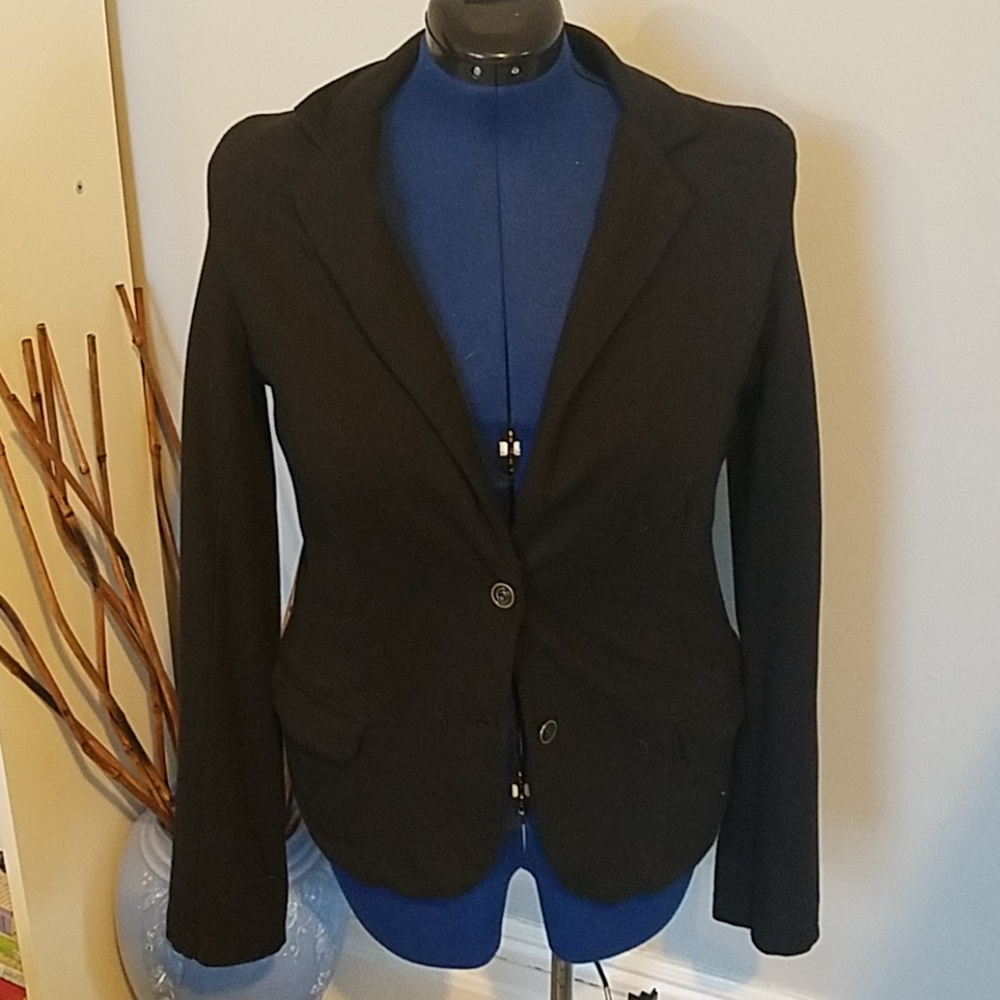 Black front button dress jacket